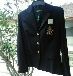 Ralph Lauren Black Blazer w/ Gold Buttons
